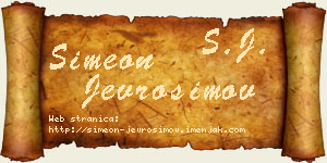Simeon Jevrosimov vizit kartica